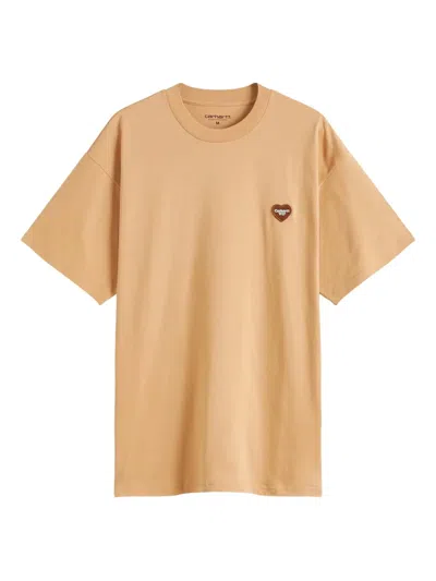 Carhartt Short Sleeve Heart 2 Hartt T Shirt Dusty Brown