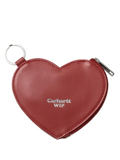 Carhartt Heart Keyring Cardholder In Burgundy