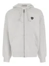 Carhartt Grey Hooded Heart Ii Hartt Zip-up Hoodie In Gray