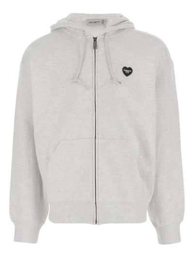 CARHARTT HEART-LOGO ZIP-UP HOODIE