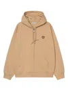 Carhartt Wip Hooded Heart Ii Hartt Sweat Jacket Dusty Brown In Brown