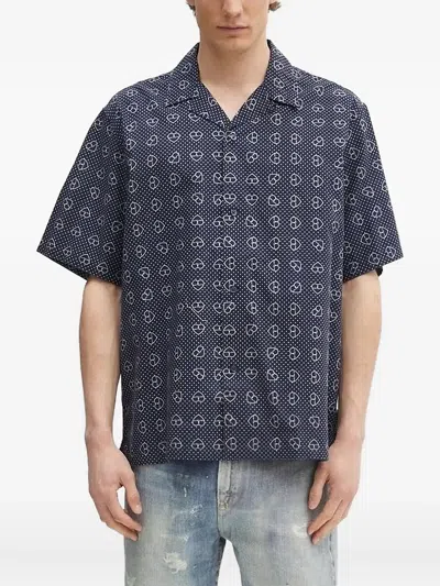 Carhartt Heart-motif Short-sleeve Shirt In Blue