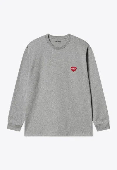 CARHARTT HEART-PATCH LONG-SLEEVED T-SHIRT