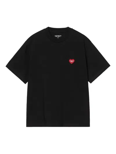 Carhartt Heart-patch T-shirt In Black