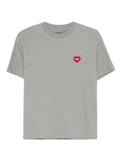 Carhartt Heart-patch T-shirt In Gray