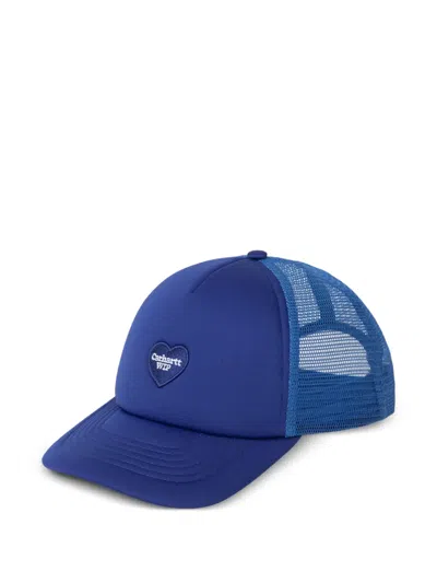 Carhartt Wip Heart Patch Trucker Mesh-panel Cap In Green