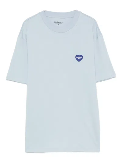 Carhartt Heart-print Cotton T-shirt In Blue