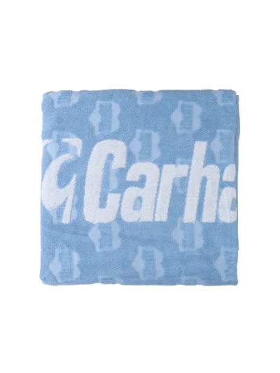 Carhartt 'heart Train' Bath Towel In Blue