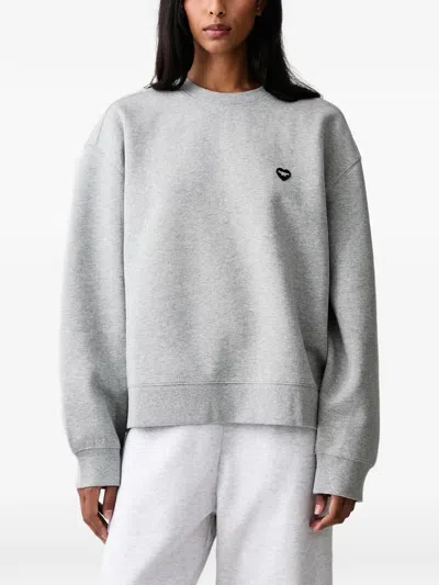 Carhartt Heart-patch Sweatshirt In Gray