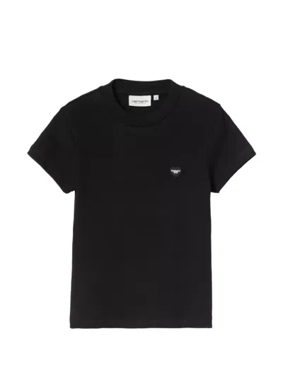 Carhartt Heart-patch T-shirt In Black
