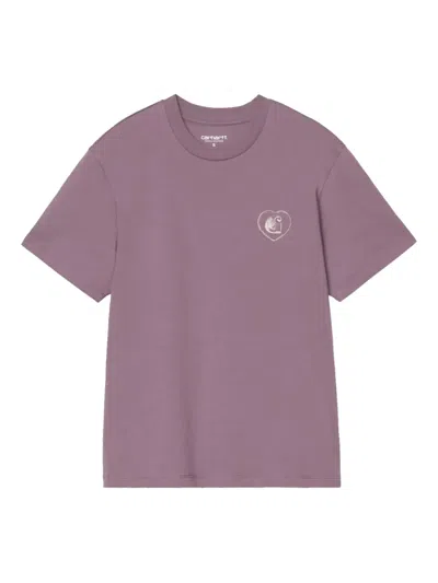 Carhartt Hearts Of Hartts Cotton T-shirt In Purple