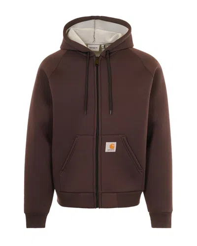 CARHARTT HEAVYWEIGHT HOODED JACKET WITH ADJUSTABLE HOOD AND RIBBED CUFFS