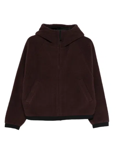 Carhartt Helix Hooded Fleece Jacket In Burgundy