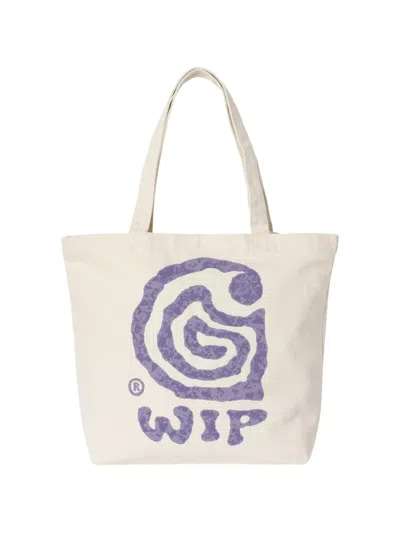 Carhartt Helix-print Canvas Tote Bag In Pink