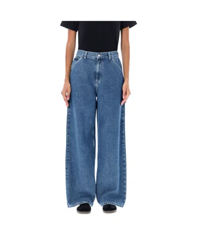 Carhartt High-waist Wide-leg Jeans In Blue