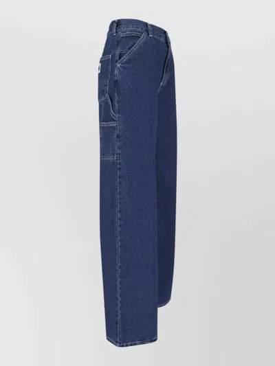 Carhartt High Waist Wide Leg Utility Pants In Blue