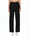 Carhartt High-waisted Black Straight-leg Pants In White
