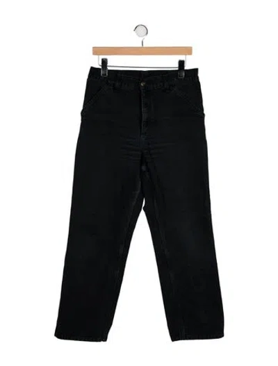 Pre-owned Carhartt High-rise Straight Leg Jeans In Black