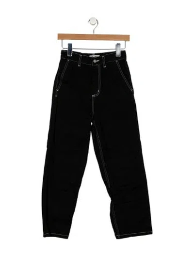 Pre-owned Carhartt High-rise Straight Leg Jeans In Black