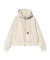 Carhartt Omens Eldon Hooded Relaxed-fit Cotton-blend Jacket Natural In Nude