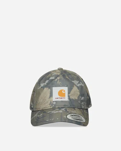 Carhartt Holden Cap Camo Combi / Green / Black In Gray
