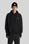 Carhartt Hooded American Scri Sweatshirt In Black Cotton In Multi