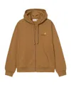 Carhartt Hooded American Script Jacket In Brown