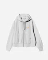 Carhartt W Hooded American Script Jacket In Grey