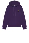 Carhartt Hooded American Script Sweater In Aura