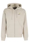 Carhartt Hooded Script Cotton Sweatshirt Pockets In White