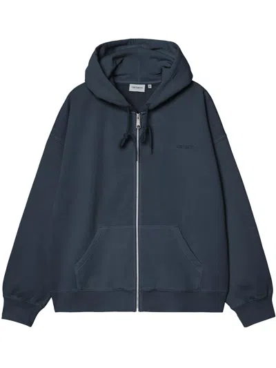 Carhartt Hooded Benton Sweatshirt In Blue