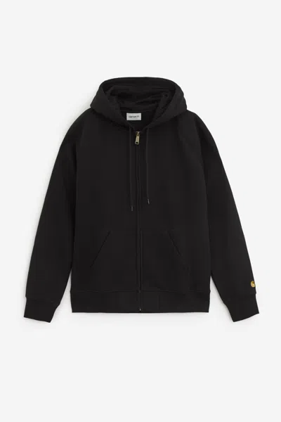 Carhartt Hooded Chase Jacket Sweatshirt In Black