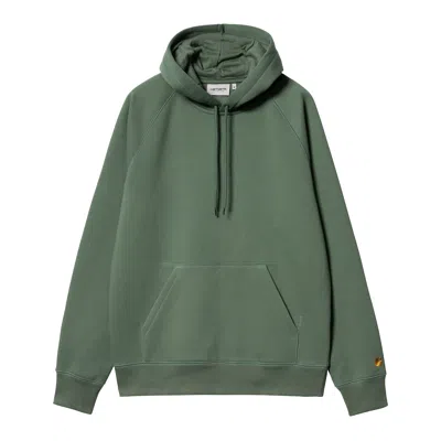 Carhartt Hooded Chase Sweat Men Green In Cotton