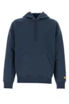 Carhartt Blue Cotton Blend Hooded Chase Sweat
