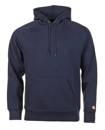 Carhartt Hooded Chase Sweatshirt Navy In Blue