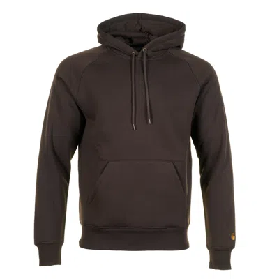 Carhartt Hooded Chase Sweatshirt Tobacco Gold In Brown