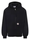 Carhartt Hooded Cotton Jacket In Blue