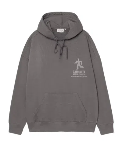 Carhartt Hooded Distance Sweatshirt In Gray