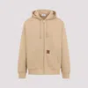 Carhartt Wip Hooded Eldon Sweat Jacket In Dusty H Brown