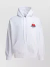 Carhartt Hooded Graphic Print Sweater With Front Pocket In White