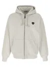 Carhartt Work In Progress Heart Ii Hartt Zip-up Graphic Hoodie In White