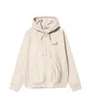 Carhartt Hoded American Script Sweatshirt In Moonbeam
