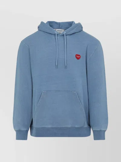 Carhartt Hooded Ingo Sweater Kangaroo Pockets In Blue