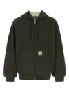 Carhartt Active Hooded Sweat Jacket With Kangaroo Pocket In Green