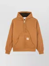 Carhartt Hooded Jacket Kangaroo Pocket Design In Brown