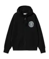 Carhartt Wip Hooded Jazzy Seweat Jacket In Black/sky