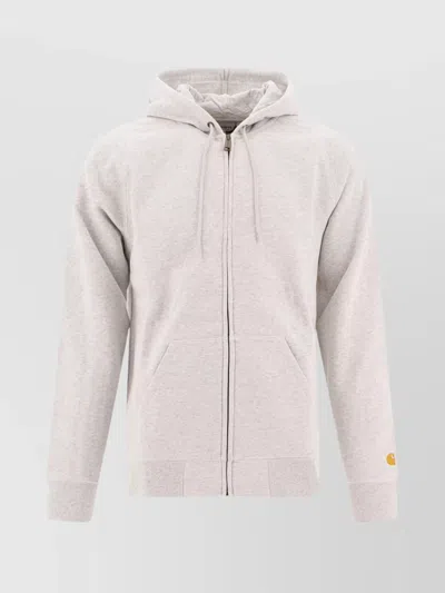 Carhartt Hooded Kangaroo Pocket Sweater In Gray