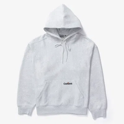 Carhartt Hooded Label Script Sweat In Gray