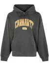 Carhartt Library Vintage Hooded Sweatshirt In 89gd Black