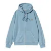 Carhartt Hooded Nelson Jacket In Pagd Clay Blue